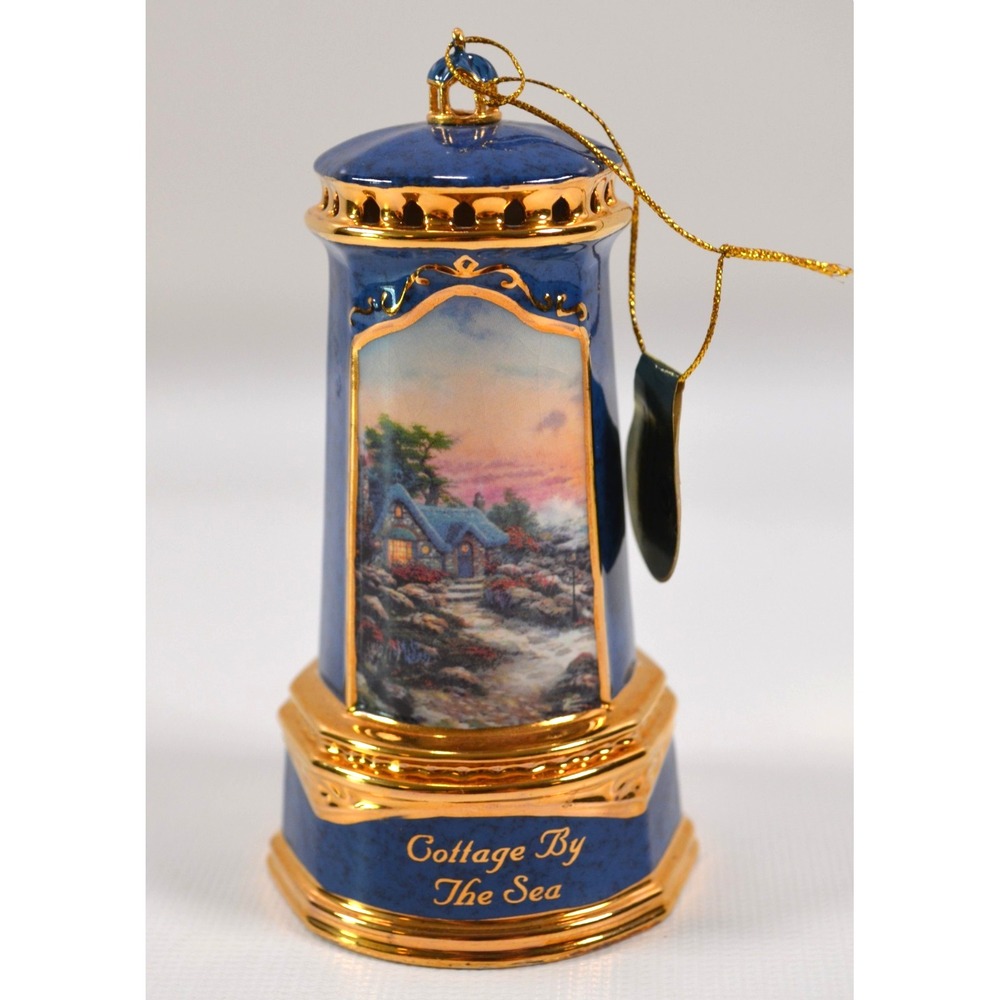 Thomas Kinkade COTTAGE BY THE SEA Seaside Reflections Heirloom Classic Ornament